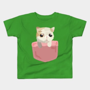 the cat in pocket Kids T-Shirt